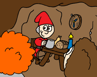 Zwerg in der Höhle