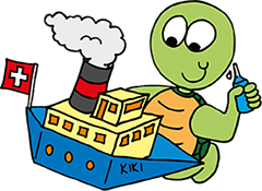 Kiki bastelt ein Schiff